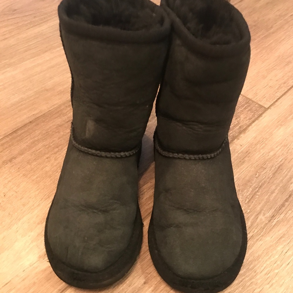 Used black Kids UGGs, size 12US